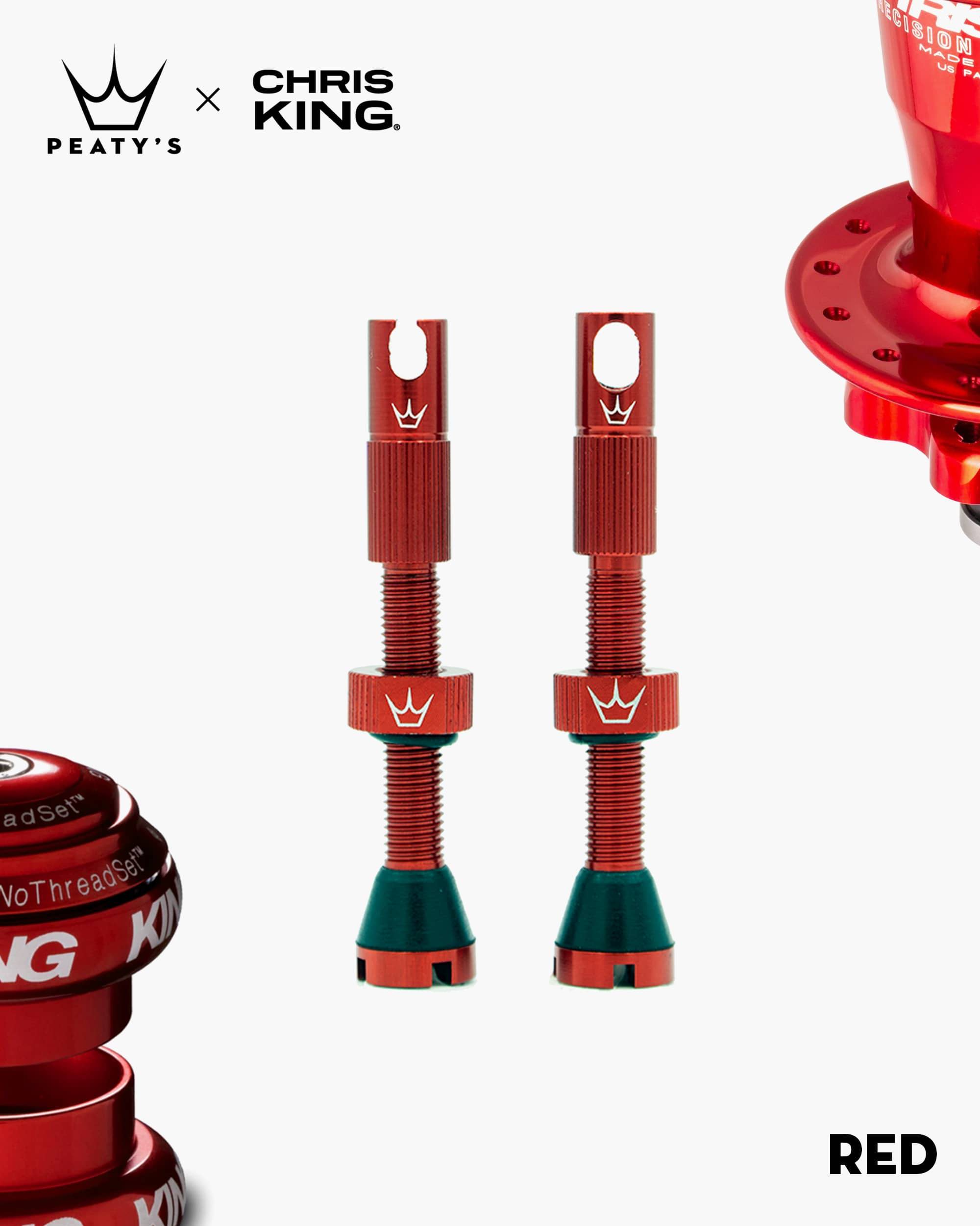 Zawory-PEATYS-X-CHRIS-KING-MK2-42mm-Tubeless-Valves-Red